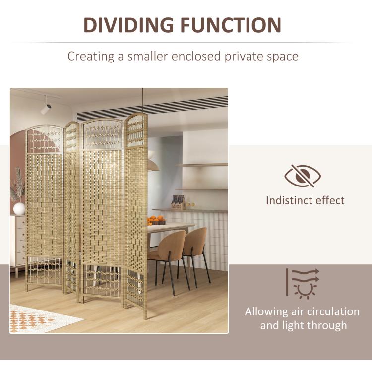 4-panel room divider creating a private enclosure while allowing light and air