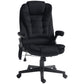 Black high-back massage office chair with padded armrests and cushioned seat