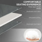 Gray folding chaise lounge with breathable mesh fabric and soft padded filling