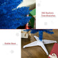 Blue pencil Christmas tree with 390 branch tips and stable white base
