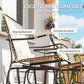 Ergonomic outdoor glider chair with sloping backrest, smooth armrests, and curved seat front