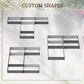 Gray steel raised garden bed set showing multiple customizable configurations