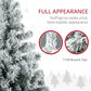 Frosted branch tips on an artificial Christmas tree with dense snow texture