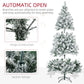 Artificial Christmas tree with pre-attached center pole and hinged section assembly
