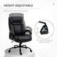 Black high-back office chair with height adjustment lever and swivel base