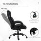 Black office chair with reclining tilt mechanism and swivel base