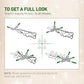 Artificial Christmas tree assembly guide showing branches spreading for fuller coverage