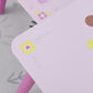 Kids wooden table top in pink with yellow flower and crown pattern