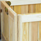 Wooden raised garden bed planter box corner with metal latch and joint detail