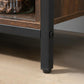 Industrial sideboard buffet cabinet with dark metal leg base