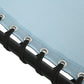 Folding chaise lounge chair with black bungee seat straps and light blue breathable mesh