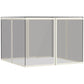 White mesh canopy sidewall set with multiple panels and vertical zipper seams