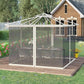 Gazebo mesh sidewall netting with dark gray mesh and white trim around the perimeter