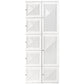 White folding wardrobe closet with front cube door panels and textured fronts