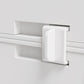 White folding wardrobe closet magnet door with latch on side panel