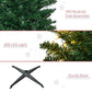 Artificial Christmas tree with warm white LEDs on green branches and a star-shaped base.