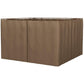 Brown gazebo sidewall panel with vertical seams and top frame