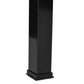 Black metal workbench support leg with base foot