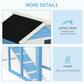 Rabbit hutch roof close-up with asphalt-style cover and side ramp area