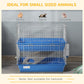 Blue wire 2-tier small animal cage with front ramp and two platforms for small pets
