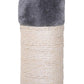 Sisal scratching post with gray top cover