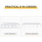 Party tent with removable sidewalls—shown with and without sidewalls