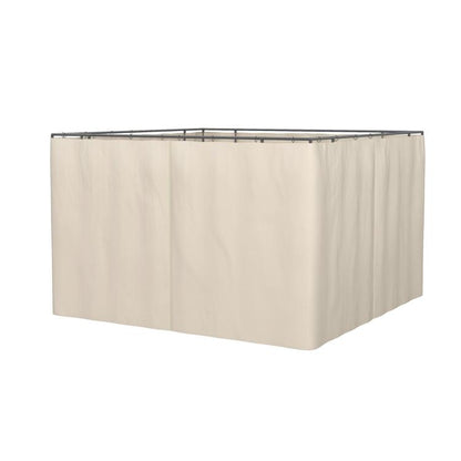 Beige gazebo sidewall panel with top grommets and hook loops