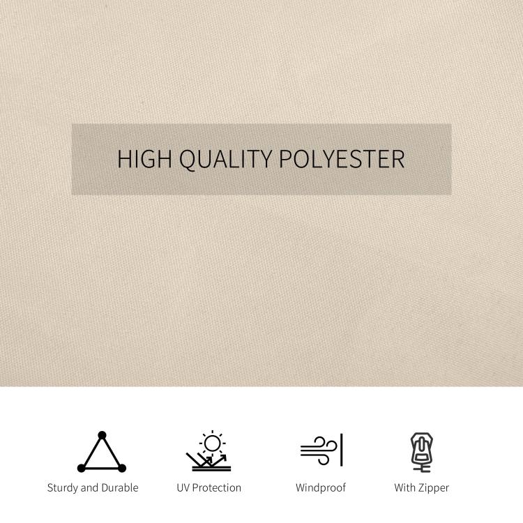 Beige polyester gazebo sidewall fabric panel