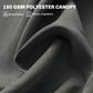 Close-up of dark gray polyester umbrella canopy fabric texture