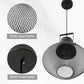 Black round base and wire mesh globe pendant light with hanging chain