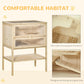 Natural wooden 3-tier hutch with wire-mesh ventilation panel and clear front view window