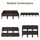 Modular raised garden bed planter box set with legs and rattan-pattern sections