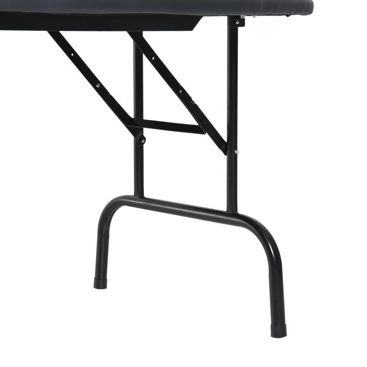 Foldable poker table leg frame with sturdy steel supports