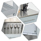 Kitchen island cart with drawer and open storage shelves, shown with accessories