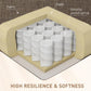 Recliner cushion insert with foam and cylindrical pocket springs for comfort
