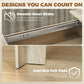 Extendable dining table with smooth steel slide rails and anti-slip felt pads