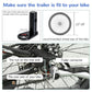 Bike trailer hitch connector diagram showing fit size for axle connection