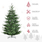 Green artificial Christmas tree with metal tripod base and life-like pine branches
