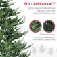 Life-like green pine branches of artificial Christmas tree with dense tip coverage
