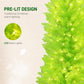 Pre-lit pencil Christmas tree with 230 lights, light green bristles and warm glow