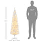 Slim artificial Christmas tree size diagram: 59.1 in tall, 18.1 in wide
