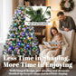 Hinged artificial Christmas tree with snowy tips and multicolor pre-lit LED lights