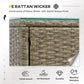 Close-up of woven rattan wicker texture with a durable, stylish weave finish