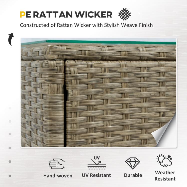 Close-up of woven rattan wicker texture with a durable, stylish weave finish