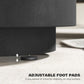 Charcoal gray concrete cooler base with adjustable foot pads for stability