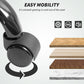 Black swivel chair base with smooth-rolling casters for easy mobility