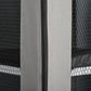 Cat playpen enclosure mesh panel with black zipper-style trim and steel frame post