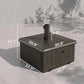 Brown umbrella base with umbrella pole holder and flower planter tray