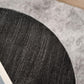 Black metal side table top edge with textured finish
