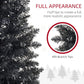 Dense black Christmas tree branch tips for a full appearance detail